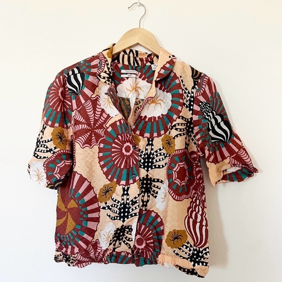 Scotch & Soda Sunray Viscose Printed Hawaiian Shirt Top - Picture 6 of 11